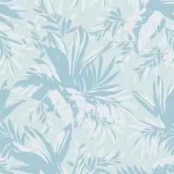 Stoff - Blätter - Aquamarin - 160 cm | Hochwertige Meterware für kreative Projekte