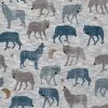 Jersey - grau-blau-braun - Wölfe - Meterware -Heimtextilien Verkäufe 2327020310 1600Wx1600H
