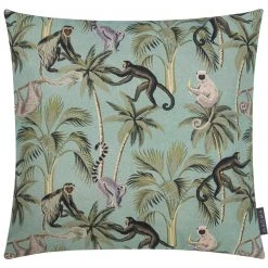 Kissen - grün - Affen - 45x45 cm
