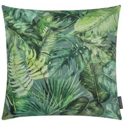 Kissen - grün - Palmenblätter - 45x45 cm