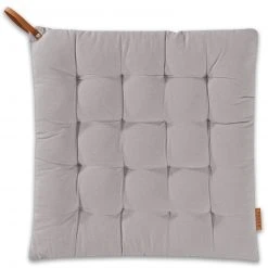 Stuhlkissen Stone Washed Grau 40x40 cm - Premium Sitzkissen für Esszimmerstühle