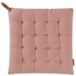 Stuhlkissen aus Stone-Washed-Stoff - Altrose - 40x40 cm für Esszimmerstühle