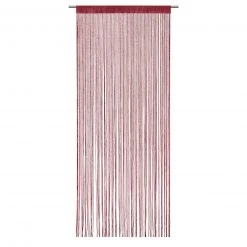 Fadengardine rot mit metallischem Glanz - 90x245 cm | Elegante Fensterdekoration