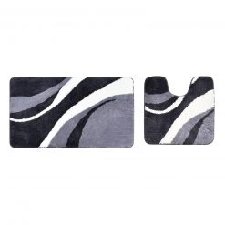 Calimosa Badgarnitur - Grau, 2-teilig - Weiches & Saugfähiges Badtextil-Set