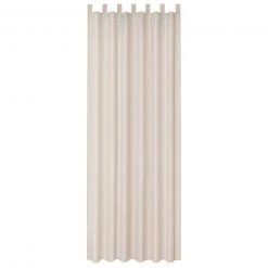 Schlaufenschal taupe mit Glitzersteinen - Transparenter Vorhang 140x245 cm