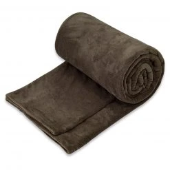 Homara Microfleecedecke Braun - Ultraweich, 220x240 cm - Perfekt für Sofa & Bett