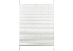 Homara Plissee Weiß Floral 40x130 cm - Elegantes Sichtschutzrollo für Fenster