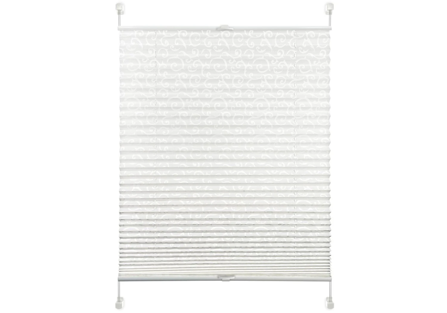 Homara Plissee Weiß Floral 40x130 cm - Elegantes Sichtschutzrollo für Fenster 3 Homara Plissee Weiß Floral 40x130 cm - Elegantes Sichtschutzrollo für Fenster