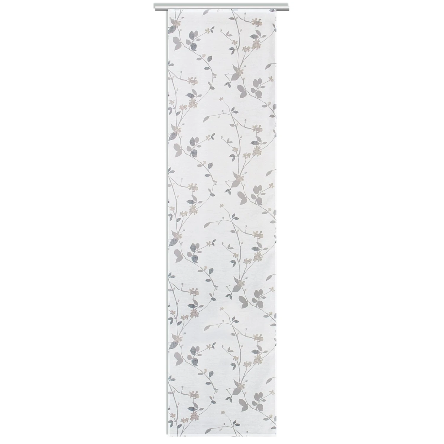 Schiebevorhang-Set - Weiß-Grau - 60x245 cm | Moderner Raumteiler für Zuhause 3 Schiebevorhang-Set - Weiß-Grau - 60x245 cm | Moderner Raumteiler für Zuhause