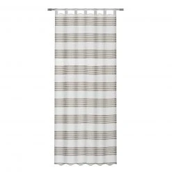 Schlaufenschal - weiß-taupe - Streifen - 140x235 cm