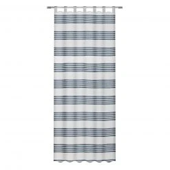 Schlaufenschal - weiß-dunkelblau - Streifen - 140x235 cm