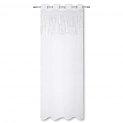 Ösenvorhang Weiß 140x245 cm - Transparenter Vorhang für stilvolles Ambiente