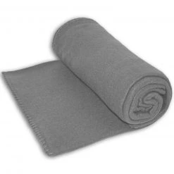CleverPick Fleecedecke Grau – 130x160 cm – Weiche Tagesdecke für Zuhause