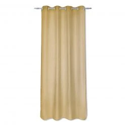 Ösenvorhang Senf Halbtransparent 140x245 cm - Elegante Transparente Gardine