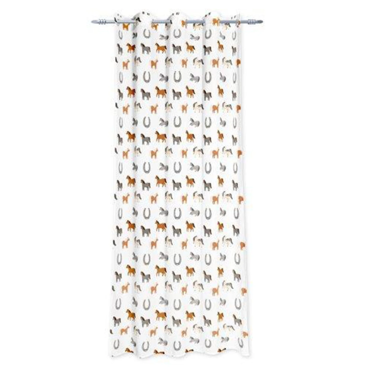 Ösenvorhang - weiß - Pferde - 245 cm 3 Ösenvorhang - weiß - Pferde - 245 cm
