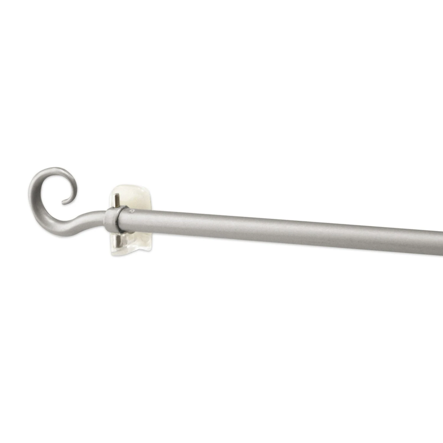 Scheibengardinenstange - chrom matt - Kringel - ausziehbar 3 Scheibengardinenstange - chrom matt - Kringel - ausziehbar