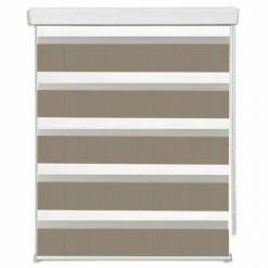 Doppelrollo mit Blende - stone - 60x160 cm