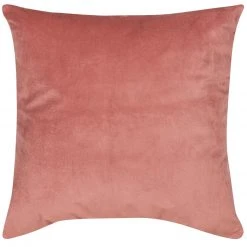 Kissen - rosé - Samt - 48x48 cm | Hochwertiges Sofakissen | Elegantes Design