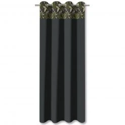 Ösenvorhang - anthrazit-bunt - 140x245 cm