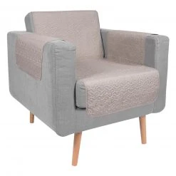 Sesselschoner - taupe - Microfaser - 160x50 cm