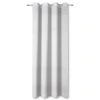 Ösenvorhang Weiß Gestreift 140x245 cm - Transparenter Vorhang für stilvolle Räume