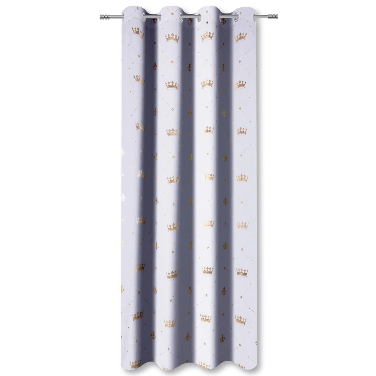Ösenvorhang - weiß-gold - 140x235 cm 3 Ösenvorhang - weiß-gold - 140x235 cm