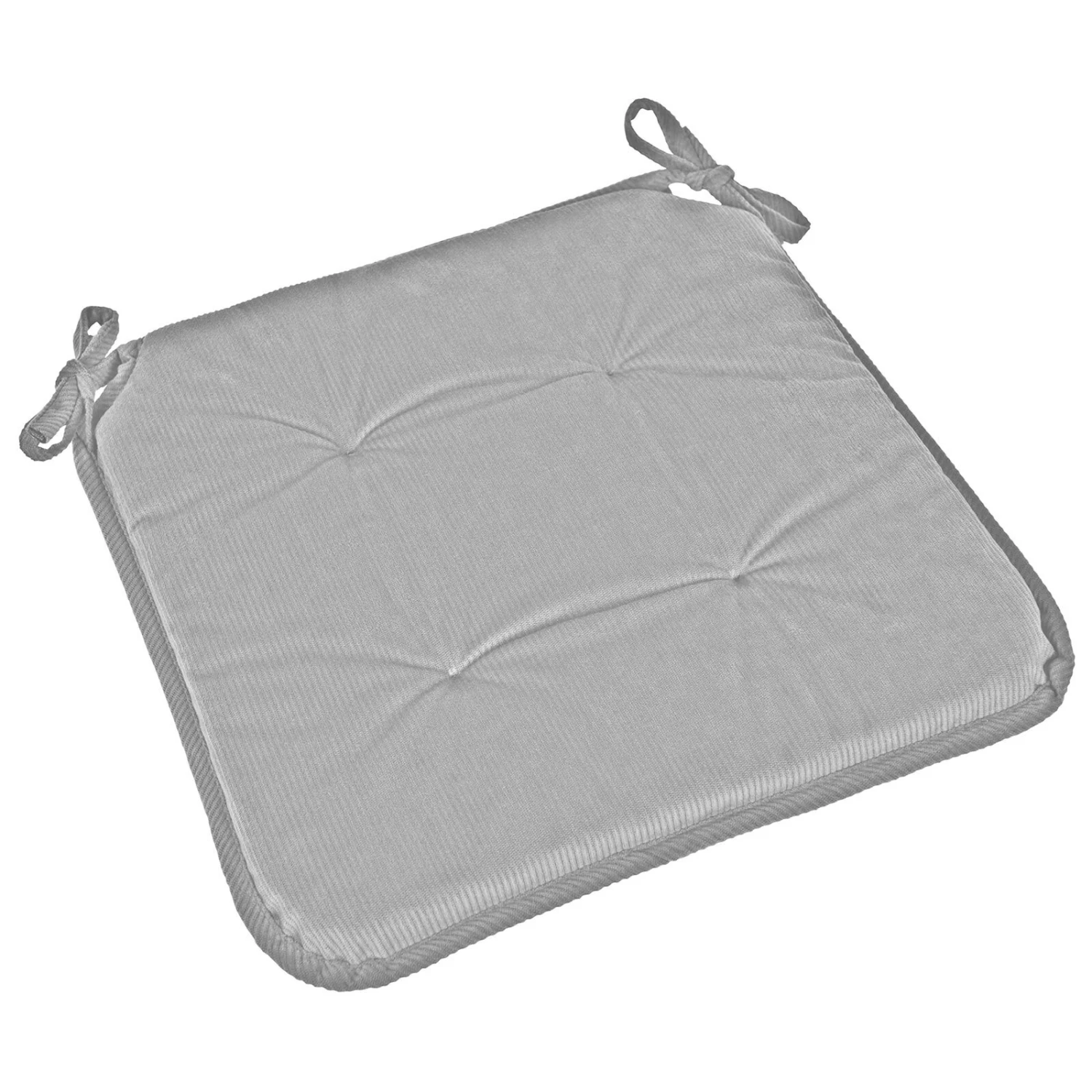 Sitzkissen - silber - 40x40 cm 2 Sitzkissen - silber - 40x40 cm