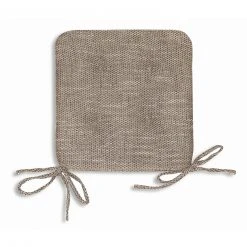 Stuhlkissen Cappuccino mit 4 Bändern - Hochwertiges Sitzkissen für Esszimmerstühle