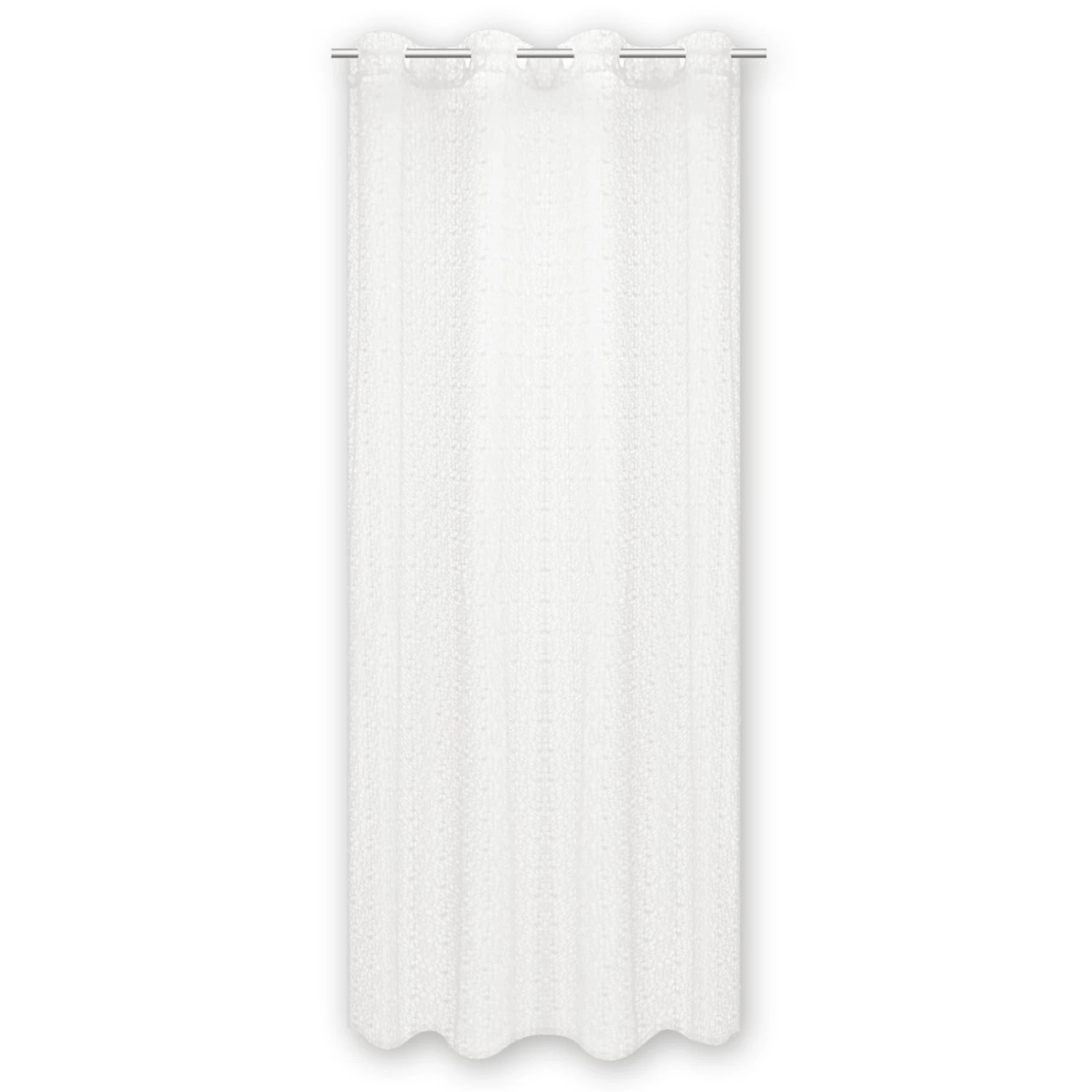 Ösenvorhang weiß 140x245 cm - Transparenter Vorhang für stilvolle Fensterdekoration 3 Ösenvorhang weiß 140x245 cm - Transparenter Vorhang für stilvolle Fensterdekoration