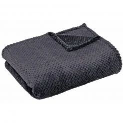 Flanelldecke - anthrazit - 150x200 cm