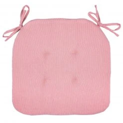 Sitzkissen - Puderrosa - Cord - 41x41 cm - Bequemes Stuhlkissen für Esszimmer