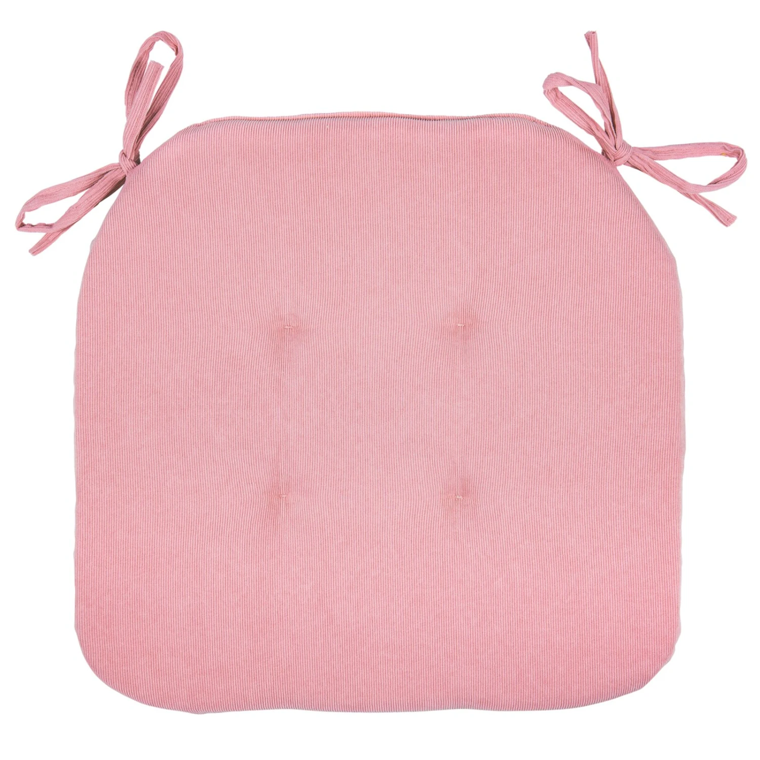 Sitzkissen - Puderrosa - Cord - 41x41 cm - Bequemes Stuhlkissen für Esszimmer 3 Sitzkissen - Puderrosa - Cord - 41x41 cm - Bequemes Stuhlkissen für Esszimmer