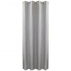 Ösenvorhang silber Melange 140x245 cm - Blickdichter Vorhang für perfekte Privatsphäre