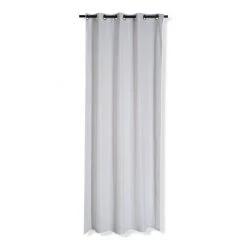 Ösenvorhang - weiß - 140x245 cm