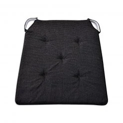 Sitzkissen Anthrazit 40x42 cm - Bequemes Stuhlkissen für Esszimmerstühle
