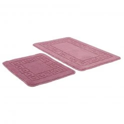 2-teilige Calimosa Badgarnitur in Mauve - weich & saugfähig | Badteppich & Matte