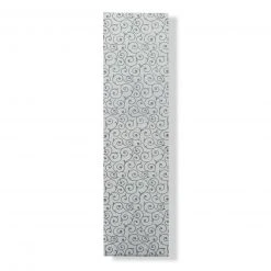 Schiebevorhang - silber mit Flockdruck - 60x245 cm