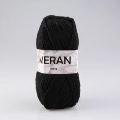 Schwarze Wolle – 100g – Ideal für Nähen, Stricken & Häkeln
