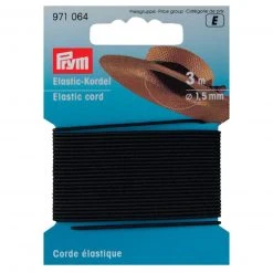 Elastic-Kordel schwarz - 3 m - Hochwertiges Nähzubehör für Nähen, Stricken & Häkeln