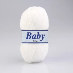 Wolle - weiß - 50g | Hochwertige Strickwolle für Nähen, Stricken & Häkeln