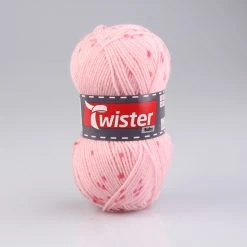 Wolle - rose - gefleckt - 50g | Hochwertige Strickwolle für kreative Projekte