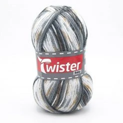 Wolle TWISTER BABY - Grau - 50g - Ideal für Stricken und Häkeln