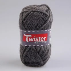 Wolle TWISTER FILZ UNI - Grau Meliert - 50g | Hochwertige Wolle für Stricken & Häkeln