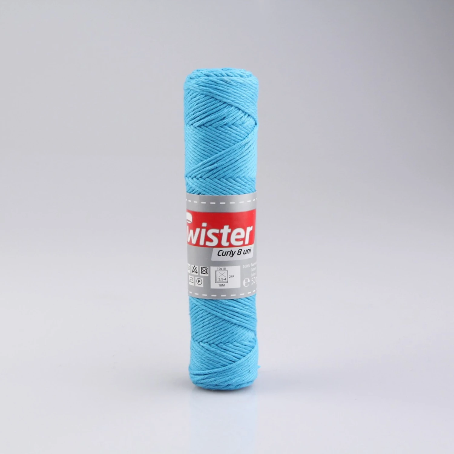 Wolle TWISTER CURLY UNI - türkis - 50g 3 Wolle TWISTER CURLY UNI - türkis - 50g