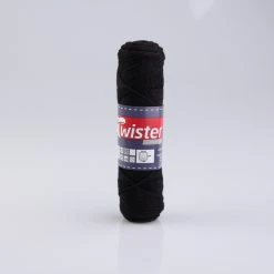 Wolle TWISTER CURLY UNI - schwarz - 50g