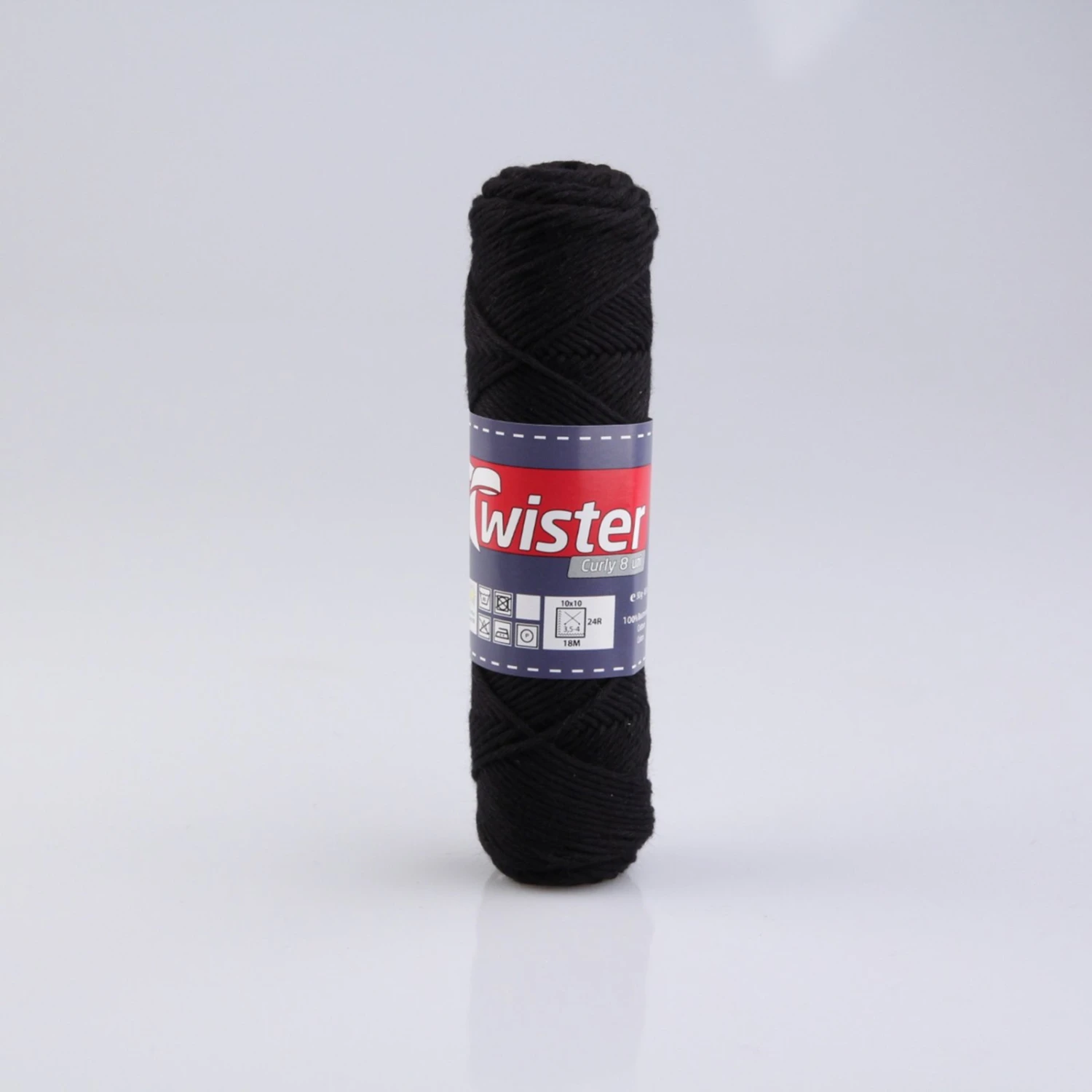 Wolle TWISTER CURLY UNI - schwarz - 50g 3 Wolle TWISTER CURLY UNI - schwarz - 50g