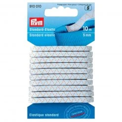 Elastic Gummiband STANDARD - weiß-orange - 10 Meter - Nähzubehör für Kreative