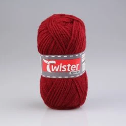 Wolle TWISTER SPORT 50 UNI - weinrot - 50g | Hochwertige Strickwolle für Sportbekleidung