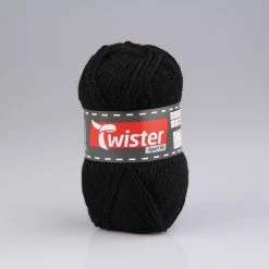 Wolle TWISTER SPORT 50 UNI - schwarz - 50g