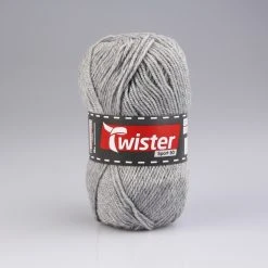 Wolle TWISTER SPORT 50 UNI - grau - 50g | Hochwertige Strickwolle für Sportbekleidung